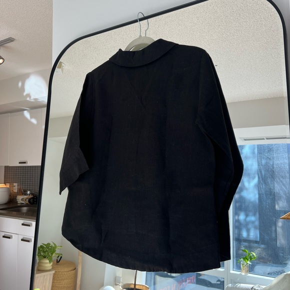 OffOn Revere Collar Shirt, Black - Picture 4 of 6